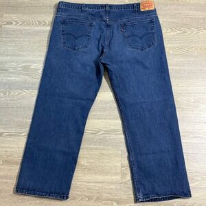 Levi's 569 Loose Straight Fit Jeans Mens 42x30 Stretch Blue Denim Relaxed Casual